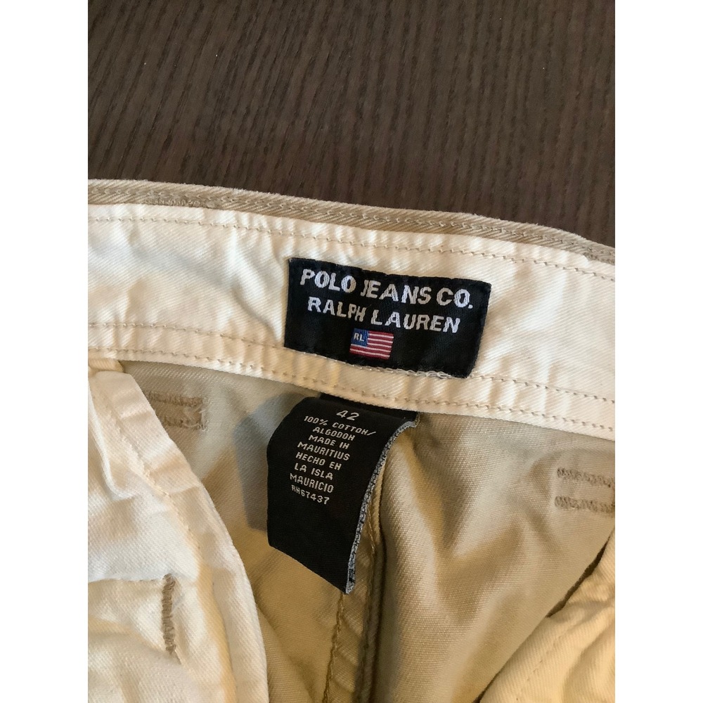 Polo Jeans Co Ralph Lauren Mens 42 Khaki Cargo Shorts 67th Reg Military Trousers - Picture 13 of 16